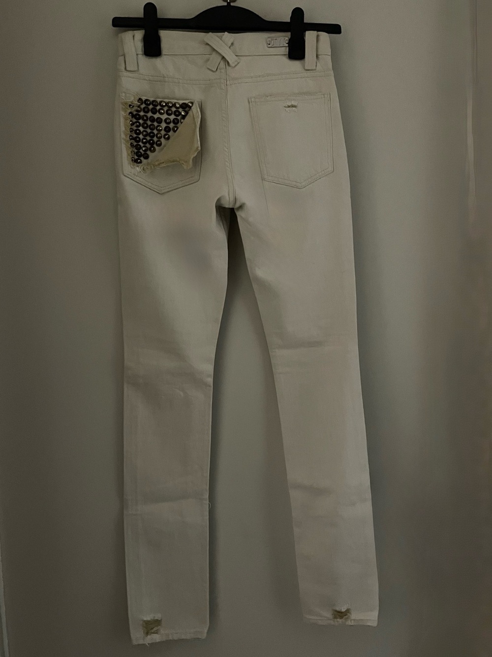 Distressed Studded Pocket BESS Jeans